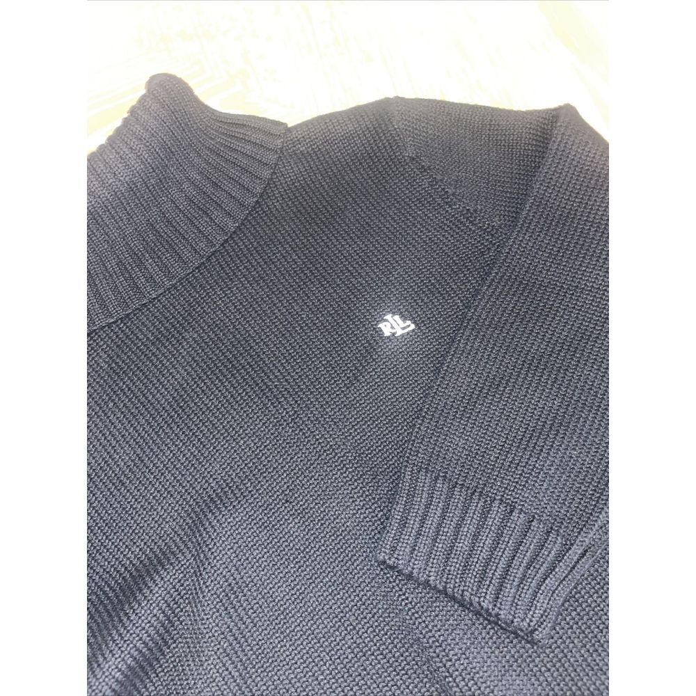 Lauren Ralph Lauren LRL Sweater Womens Small Navy/Black Turtleneck ~ EXCELLENT
